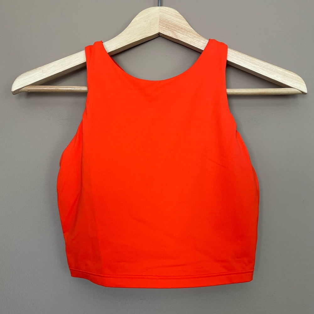 {Athleta} Conscious Crop Bikini Swim Top in Orange - Womens XXS